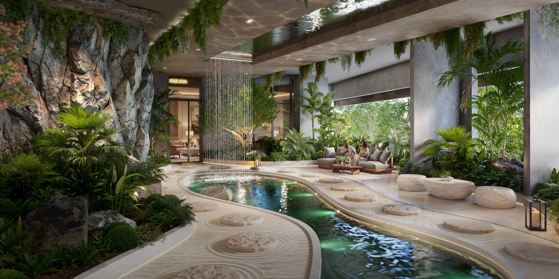 Artist impression of the indoor zen garden from the supplied brochure; final facilities may differ